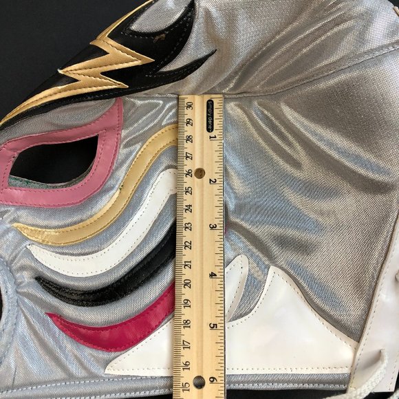 Vintage Luchador/Lucha Libre WWE Wrestling Mask Lightning Rainbow Athletic - Picture 10 of 13